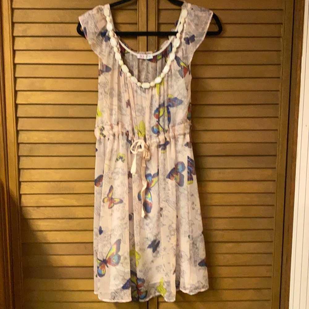 Glam baby pink butterfly dress
